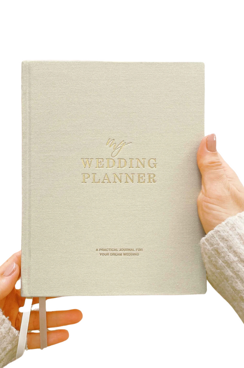 Ivory Cloth with Gold Foil Wedding Planner